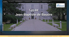 Desktop Screenshot of lyceedebaudre.net